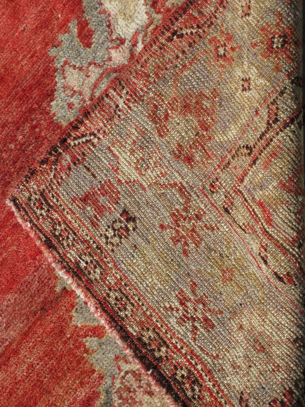 5′ x 8′ Red Fine Hand-Knotted Turkish Oushak Rug – Traditional Transitional Wool