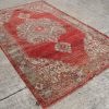 5′ x 8′ Red Fine Hand-Knotted Turkish Oushak Rug – Traditional Transitional Wool