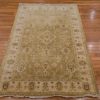4′ x 6′ Gold Fine Hand-Knotted Indian Agra Rug – Traditional Wool