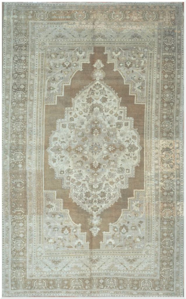 7′ x 12′ Turkish Beige Anatolian Rug – Hand-Knotted Wool
