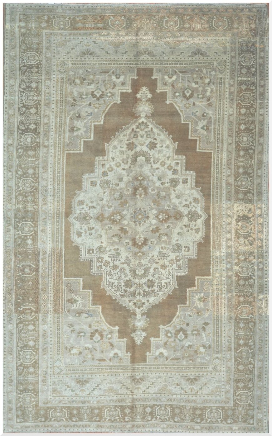 7′ x 12′ Turkish Beige Anatolian Rug – Hand-Knotted Wool