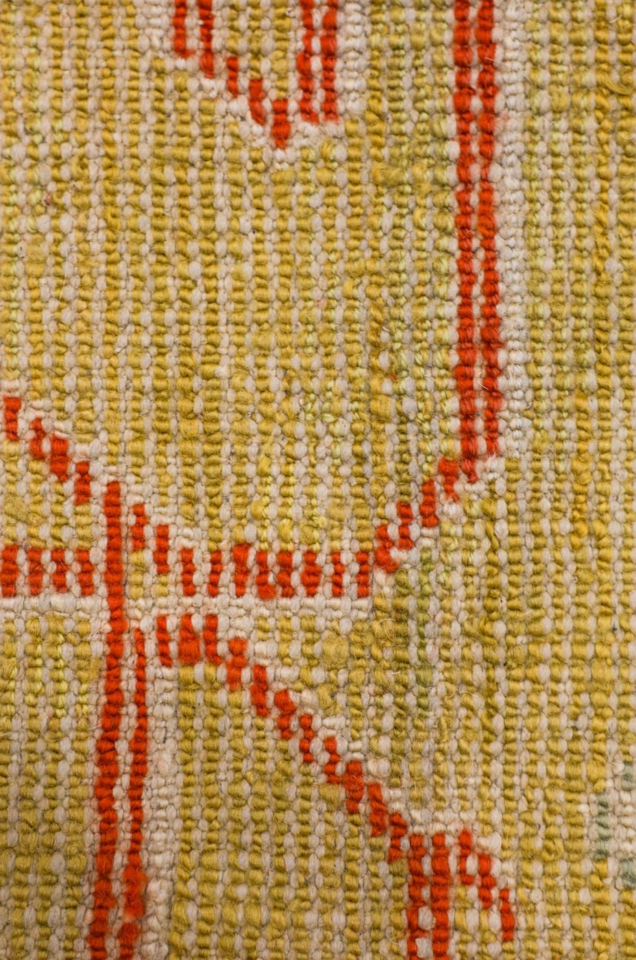 11′ x 15′ Luminous Ivory and Saffron Gold Hand-Knotted Antique Western Anatolian Oushak Carpet – Calligraphic Pseudo-Kufic Border