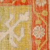 11′ x 15′ Luminous Ivory and Saffron Gold Hand-Knotted Antique Western Anatolian Oushak Carpet – Calligraphic Pseudo-Kufic Border