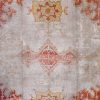 11′ x 15′ Luminous Ivory and Saffron Gold Hand-Knotted Antique Western Anatolian Oushak Carpet – Calligraphic Pseudo-Kufic Border