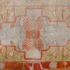 11′ x 15′ Luminous Ivory and Saffron Gold Hand-Knotted Antique Western Anatolian Oushak Carpet – Calligraphic Pseudo-Kufic Border