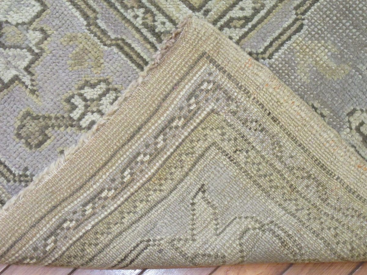9′ x 14′ Ivory Fine Hand-Knotted Turkish Oushak Rug – Transitional Wool