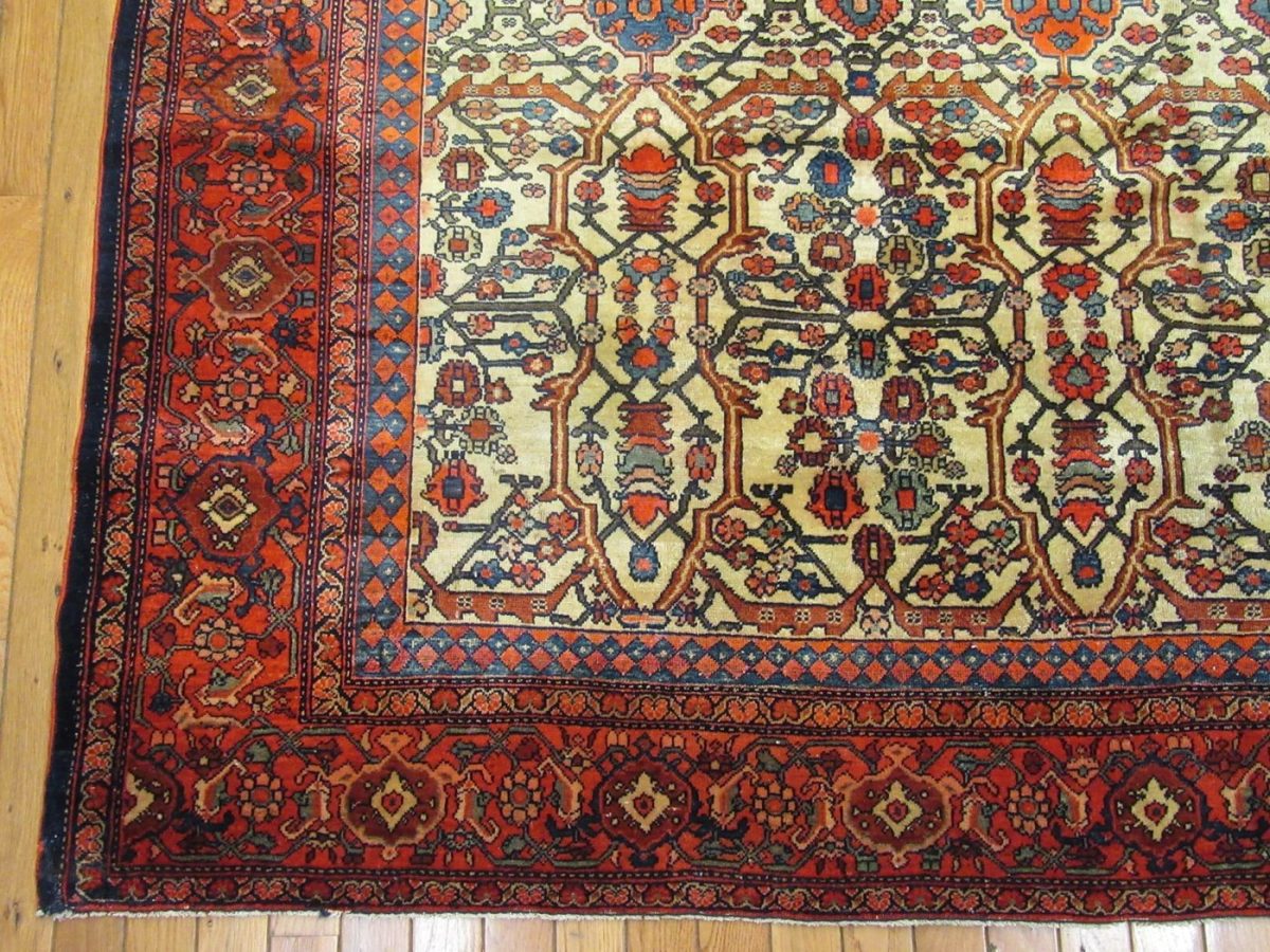 7′ x 10′ Ivory Fine Hand-Knotted Persian Mishan Malayer  Rug – Traditional Wool