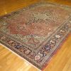 9′ x 13′ Terracotta Fine Hand-Knotted Persian Sarouk Farahan Rug – Traditional Wool