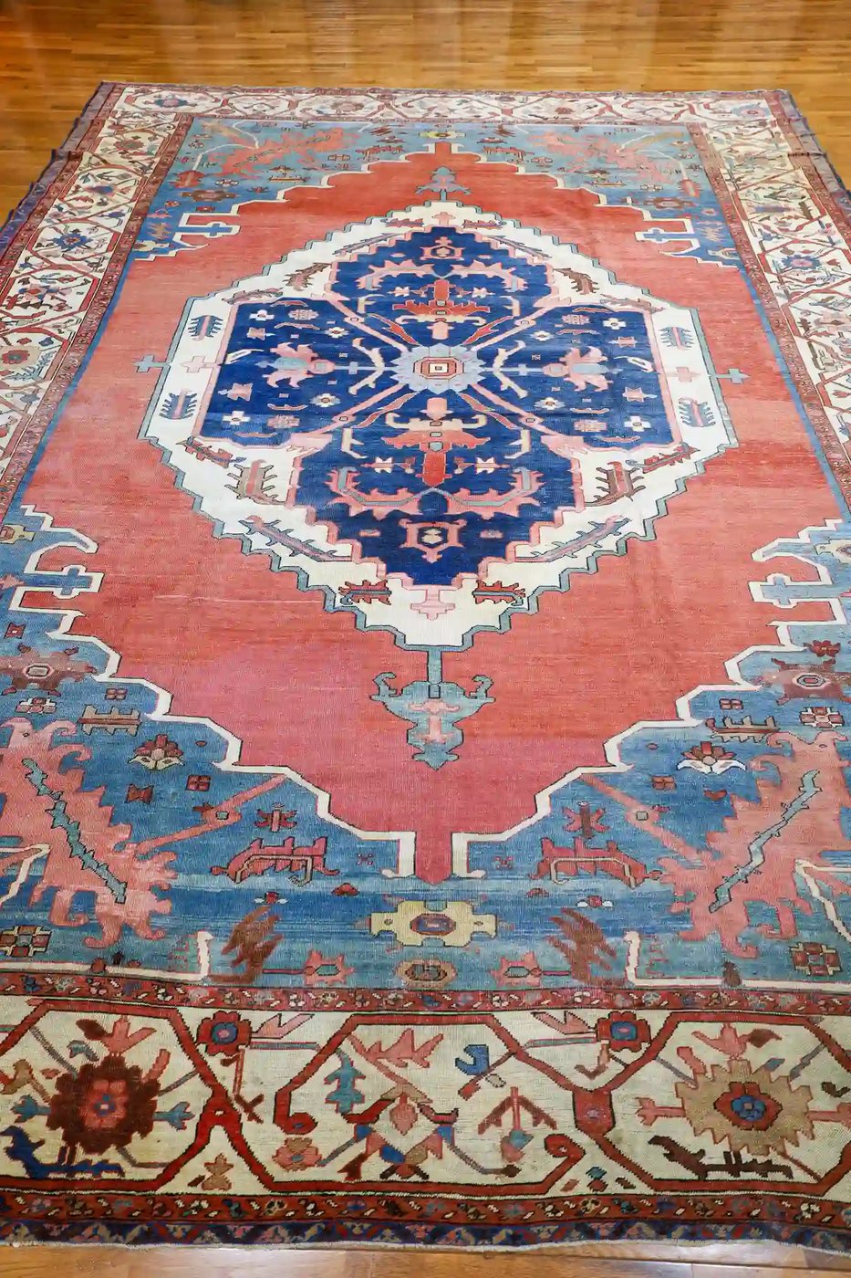 12′ x 15′ Terracotta Fine Hand-Knotted Persian Bakhshayesh Rug – Antique Wool