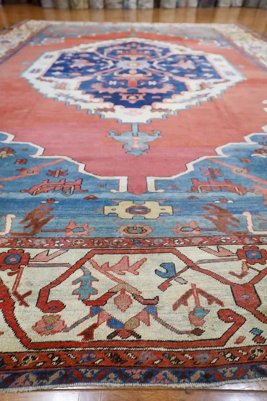 12′ x 15′ Terracotta Fine Hand-Knotted Persian Bakhshayesh Rug – Antique Wool