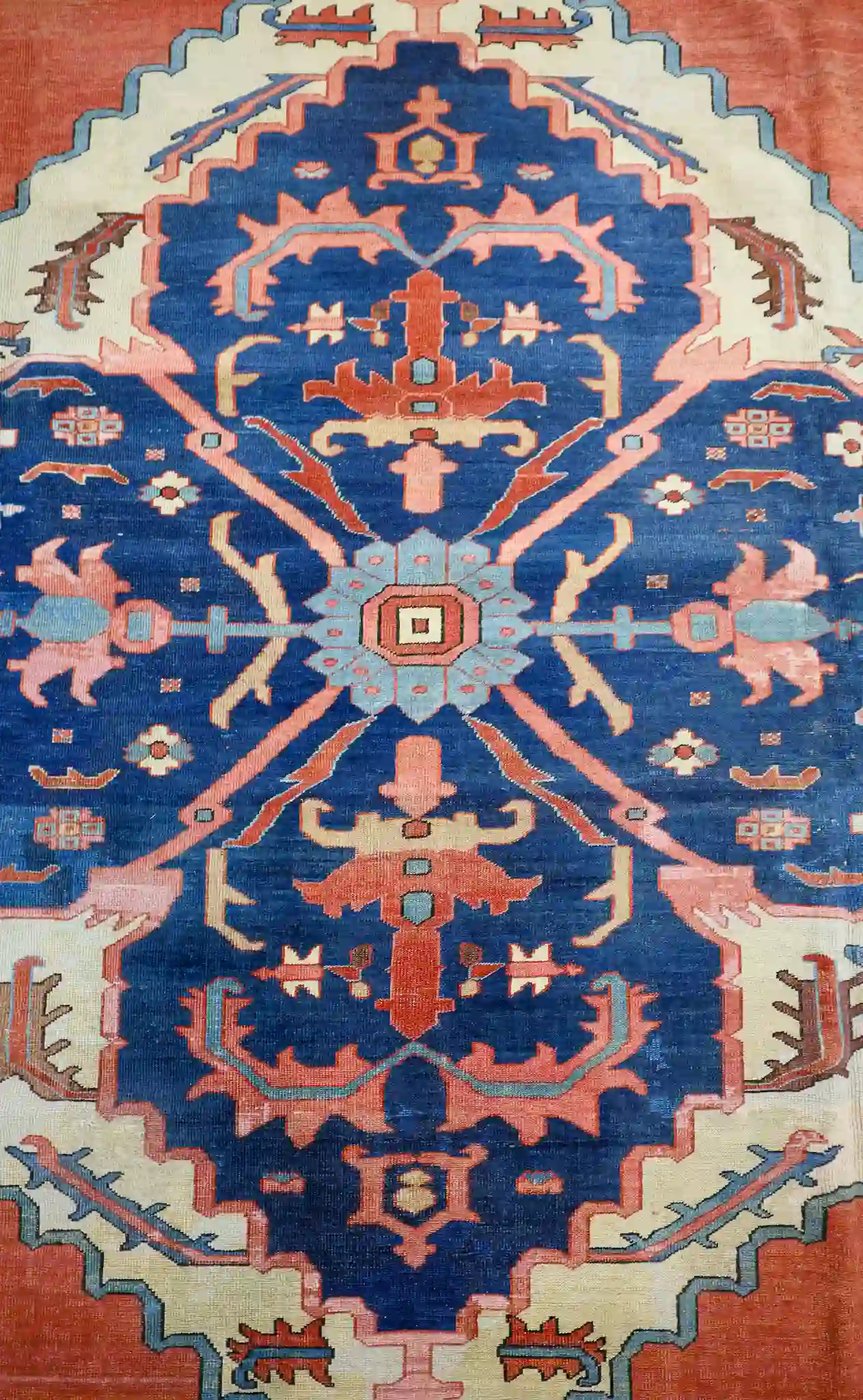 12′ x 15′ Terracotta Fine Hand-Knotted Persian Bakhshayesh Rug – Antique Wool
