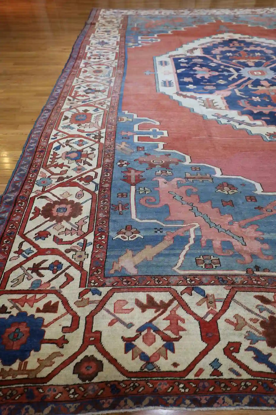 12′ x 15′ Terracotta Fine Hand-Knotted Persian Bakhshayesh Rug – Antique Wool