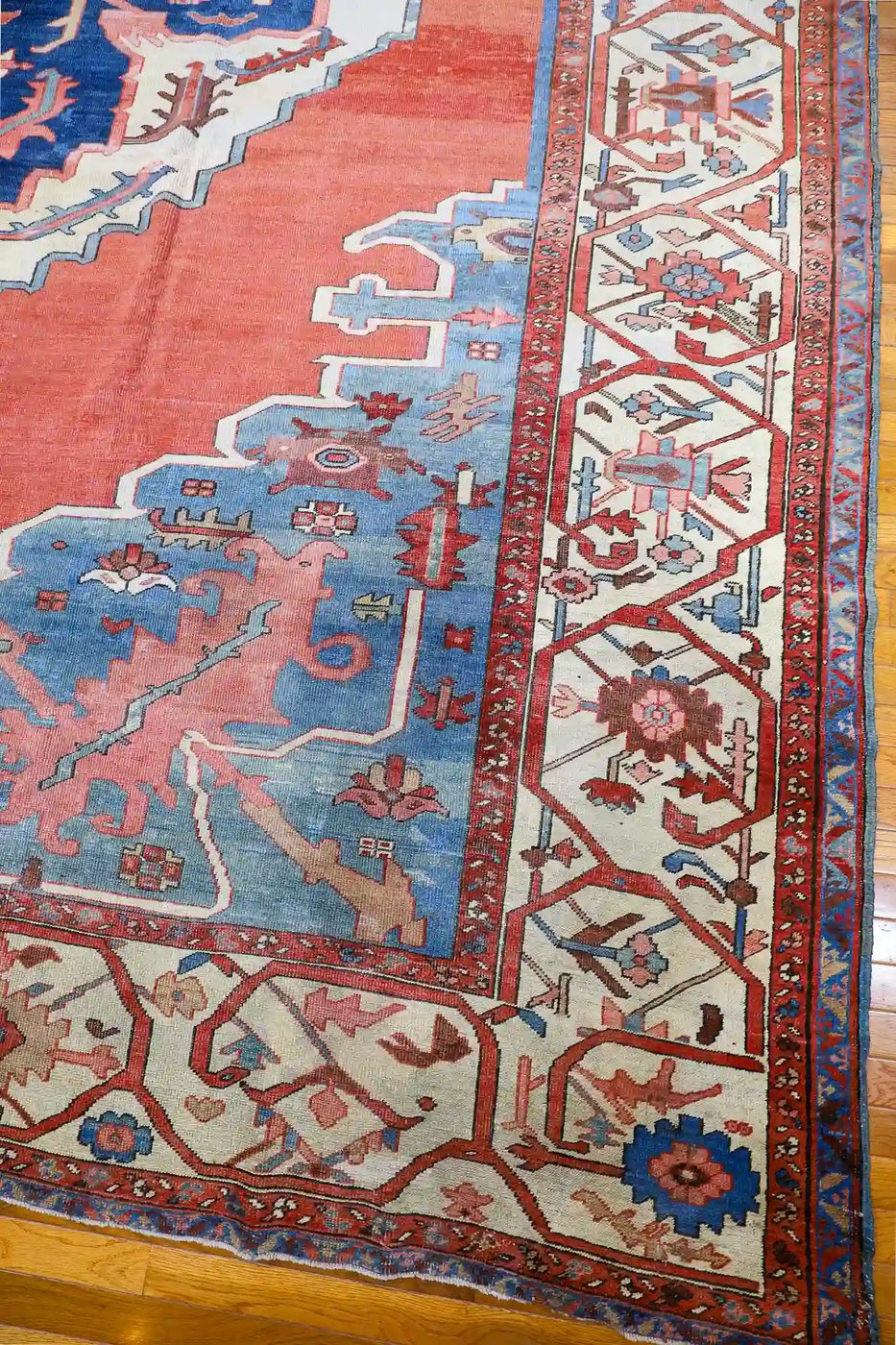 12′ x 15′ Terracotta Fine Hand-Knotted Persian Bakhshayesh Rug – Antique Wool