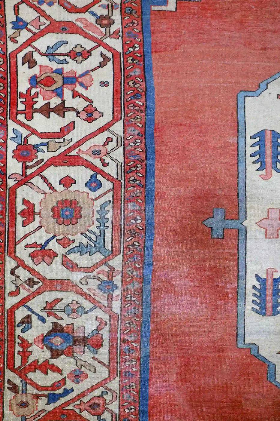 12′ x 15′ Terracotta Fine Hand-Knotted Persian Bakhshayesh Rug – Antique Wool