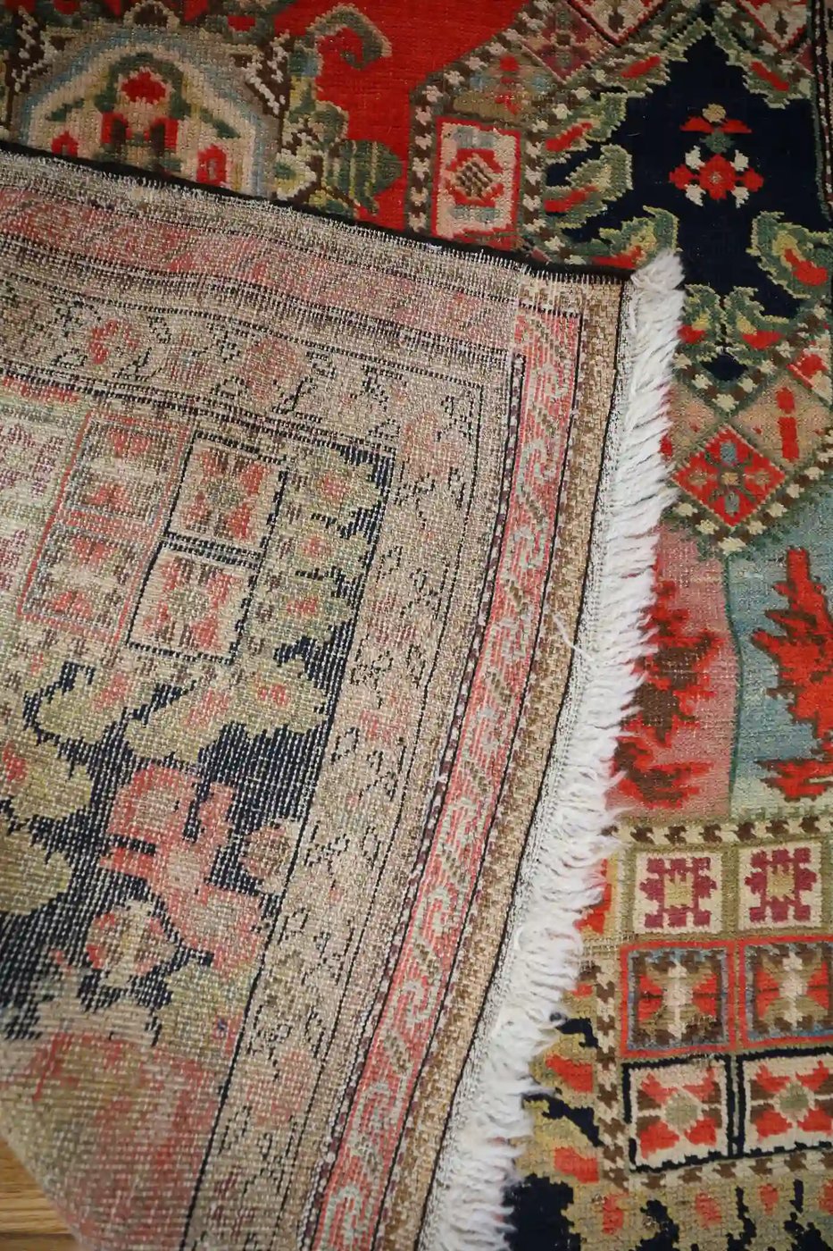 3′ x 19′ Red Fine Hand-Knotted Semi-Antique Caucasian Karabagh Runner – Traditional Wool