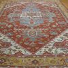 10′ x 14′ Terracotta Fine Hand-Knotted Persian Serapi Rug – Traditional Wool
