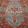 10′ x 14′ Terracotta Fine Hand-Knotted Persian Serapi Rug – Traditional Wool
