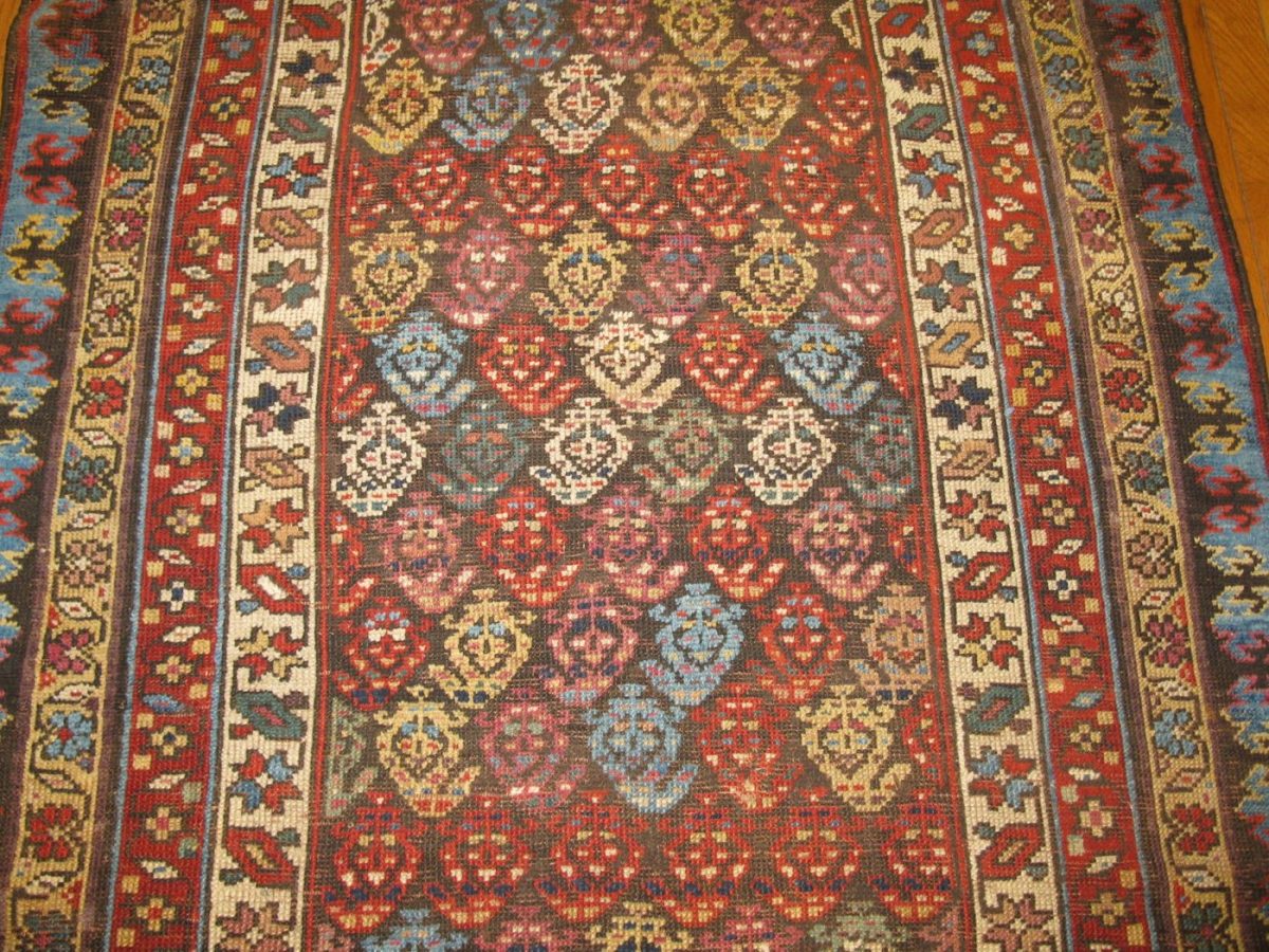 4′ x 9′ Navy Fine Hand-Knotted Caucasian Runner – Traditional Wool - 2 4′ x 9′ Navy Fine Hand-Knotted Caucasian Runner – Traditional Wool
