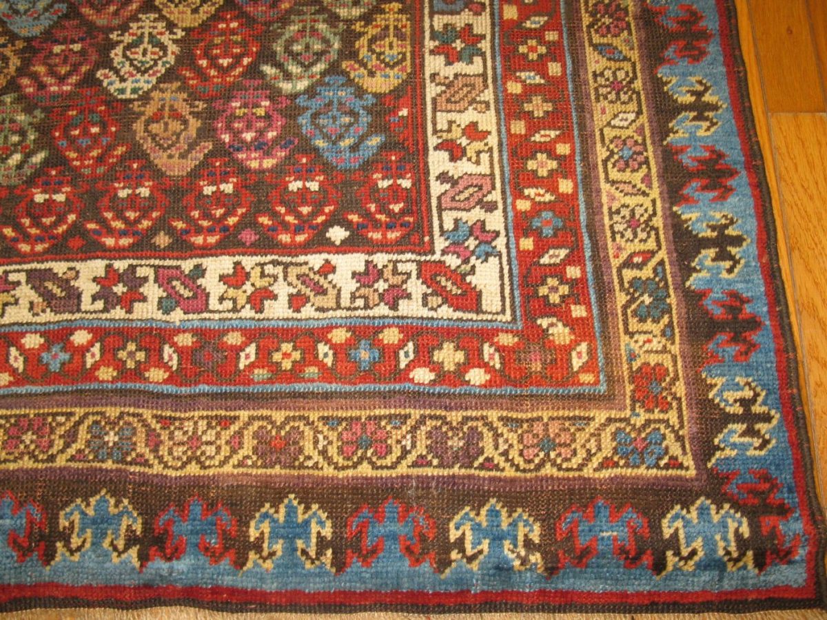 4′ x 9′ Navy Fine Hand-Knotted Caucasian Runner – Traditional Wool - 3 4′ x 9′ Navy Fine Hand-Knotted Caucasian Runner – Traditional Wool
