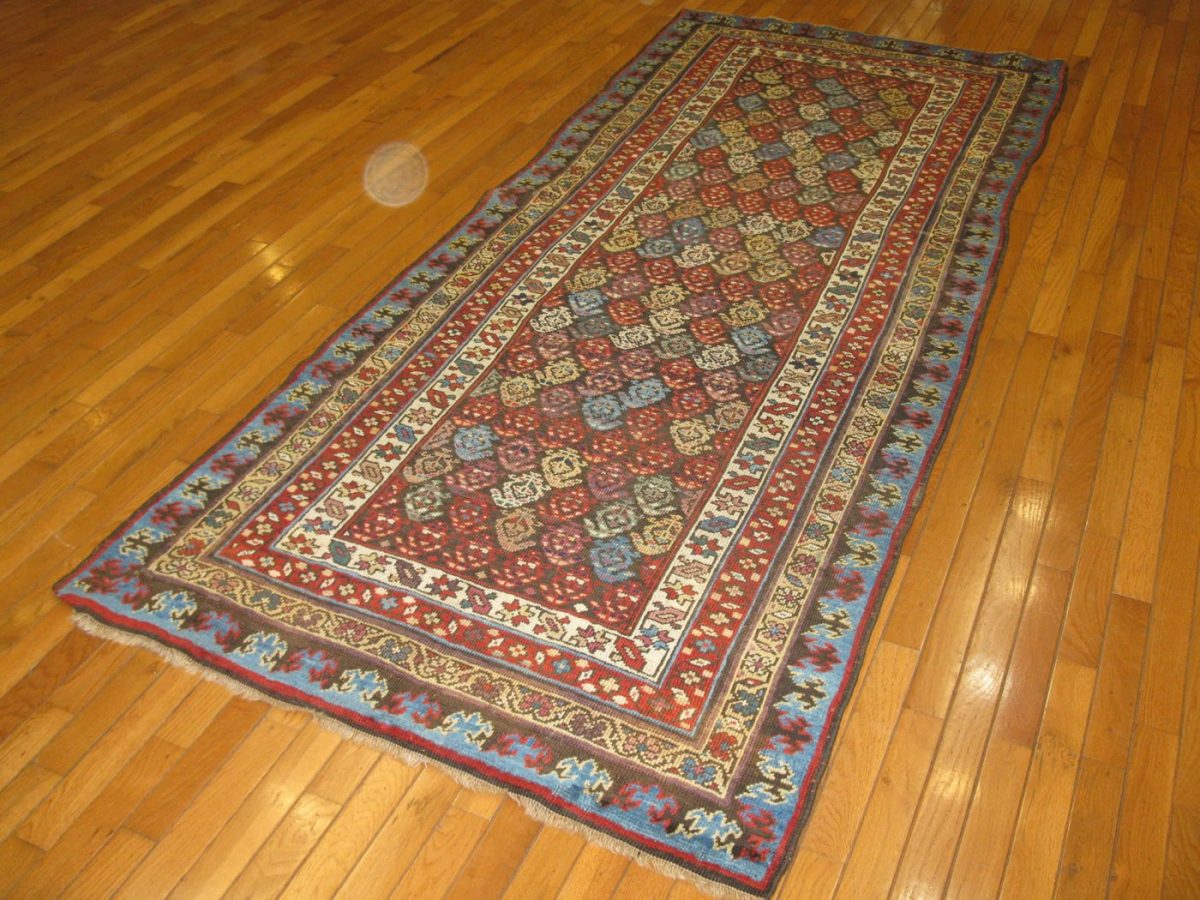 4′ x 9′ Navy Fine Hand-Knotted Caucasian Runner – Traditional Wool - 5 4′ x 9′ Navy Fine Hand-Knotted Caucasian Runner – Traditional Wool