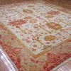 12′ x 14′ Ivory Fine Hand-Knotted Semi Antique Turkish Oushak Rug – Traditional Wool