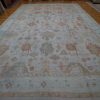 15′ x 21′ Beige Fine Hand-Knotted Vintage Turkish Oushak Rug – Traditional Wool