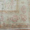 11′ x 18′ Pale Beige Fine Hand-Knotted Turkish Semi Antique Oushak Rug – Transitional Wool