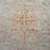 11′ x 18′ Pale Beige Fine Hand-Knotted Turkish Semi Antique Oushak Rug – Transitional Wool
