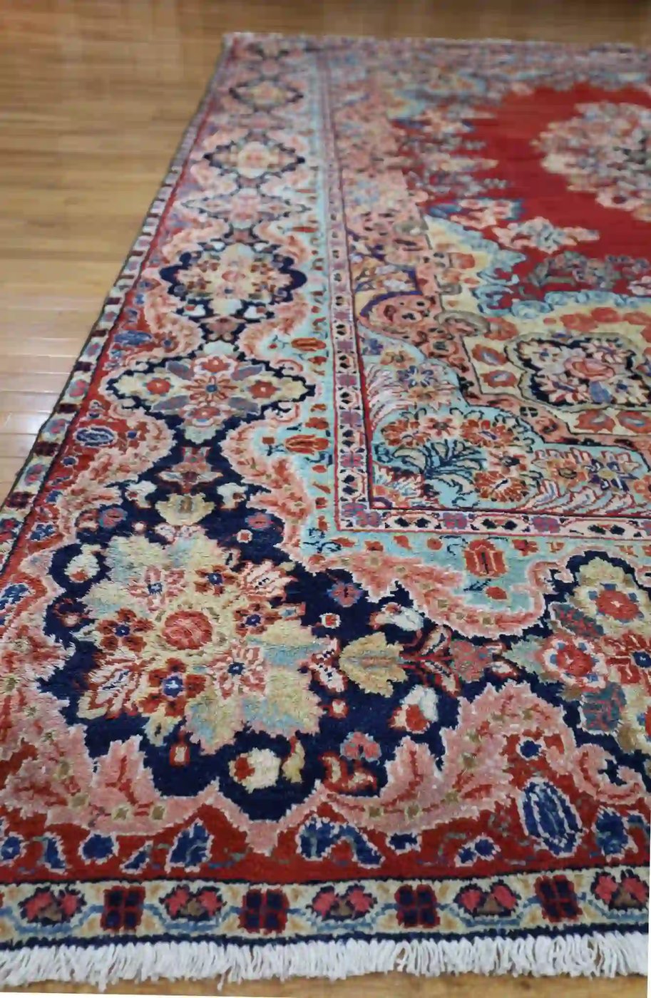 11′ x 14′ Red Fine Hand-Knotted Persian Mahal Rug – Traditional Wool