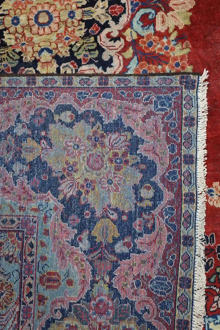 11′ x 14′ Red Fine Hand-Knotted Persian Mahal Rug – Traditional Wool