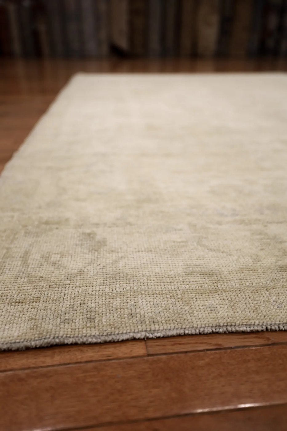 6′ x 9′ Beige Fine Hand-Knotted Turkish Oushak Rug – Vintage Wool