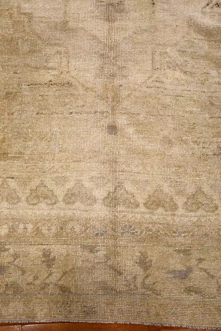 6′ x 9′ Beige Fine Hand-Knotted Turkish Oushak Rug – Vintage Wool