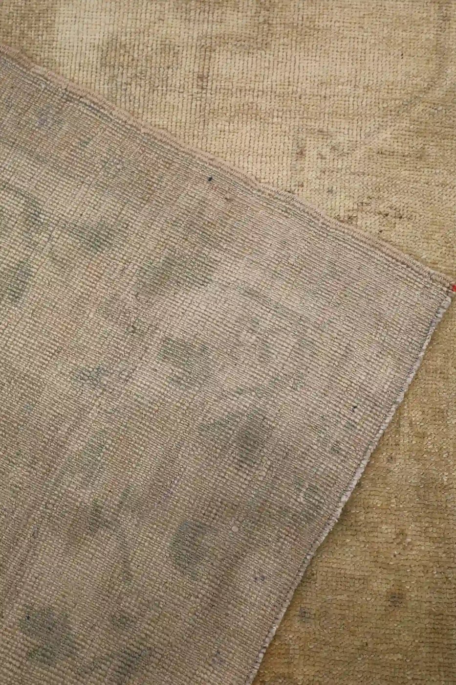6′ x 9′ Beige Fine Hand-Knotted Turkish Oushak Rug – Vintage Wool