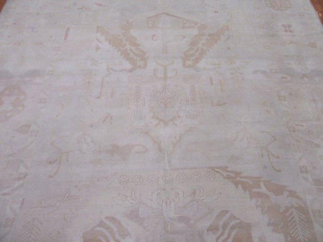 8′ x 11′ Beige Fine Hand-Knotted Egypt Oushak Oriental Rug – Transitional Wool - 2 8′ x 11′ Beige Fine Hand-Knotted Egypt Oushak Oriental Rug – Transitional Wool