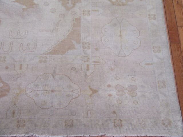 8′ x 11′ Beige Fine Hand-Knotted Egypt Oushak Oriental Rug – Transitional Wool - 3 8′ x 11′ Beige Fine Hand-Knotted Egypt Oushak Oriental Rug – Transitional Wool