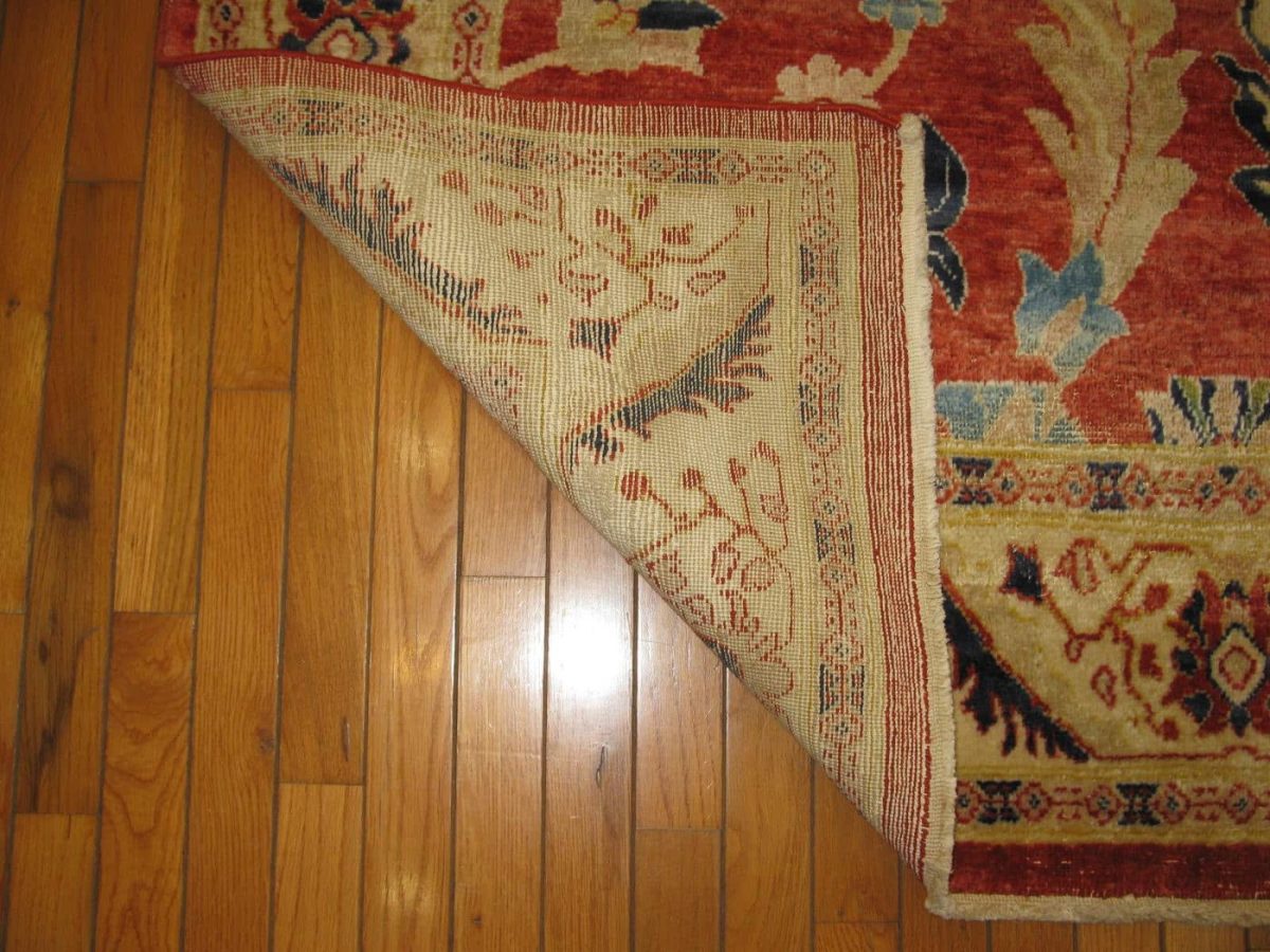 5′ x 16′ Red Fine Hand-Knotted Egyptian Sultanabad Runner – Traditional Wool