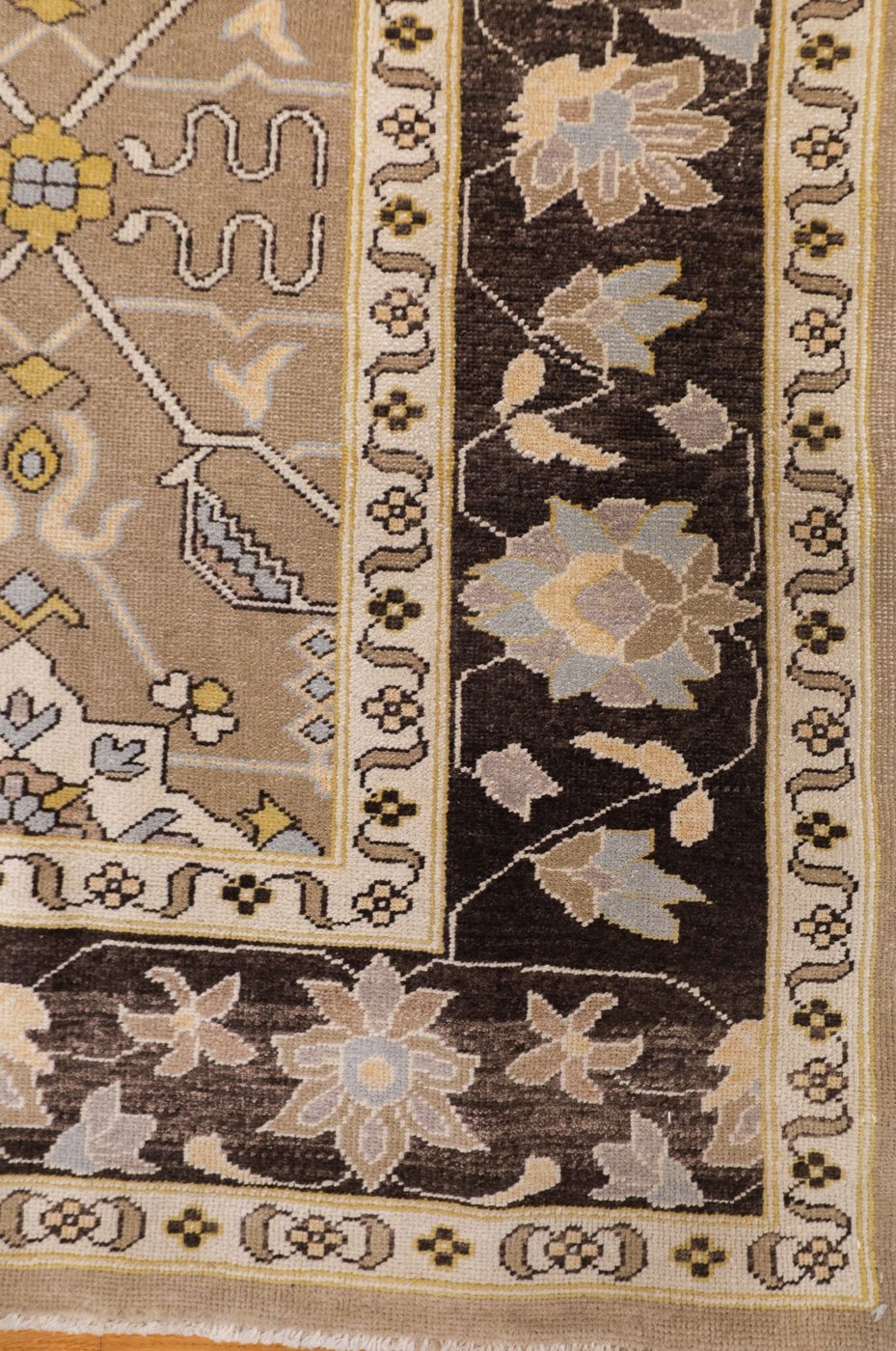 6′ x 15′ Taupe Fine Hand-Knotted Vintage Egyptian Agra Gallery Rug – Traditional Wool