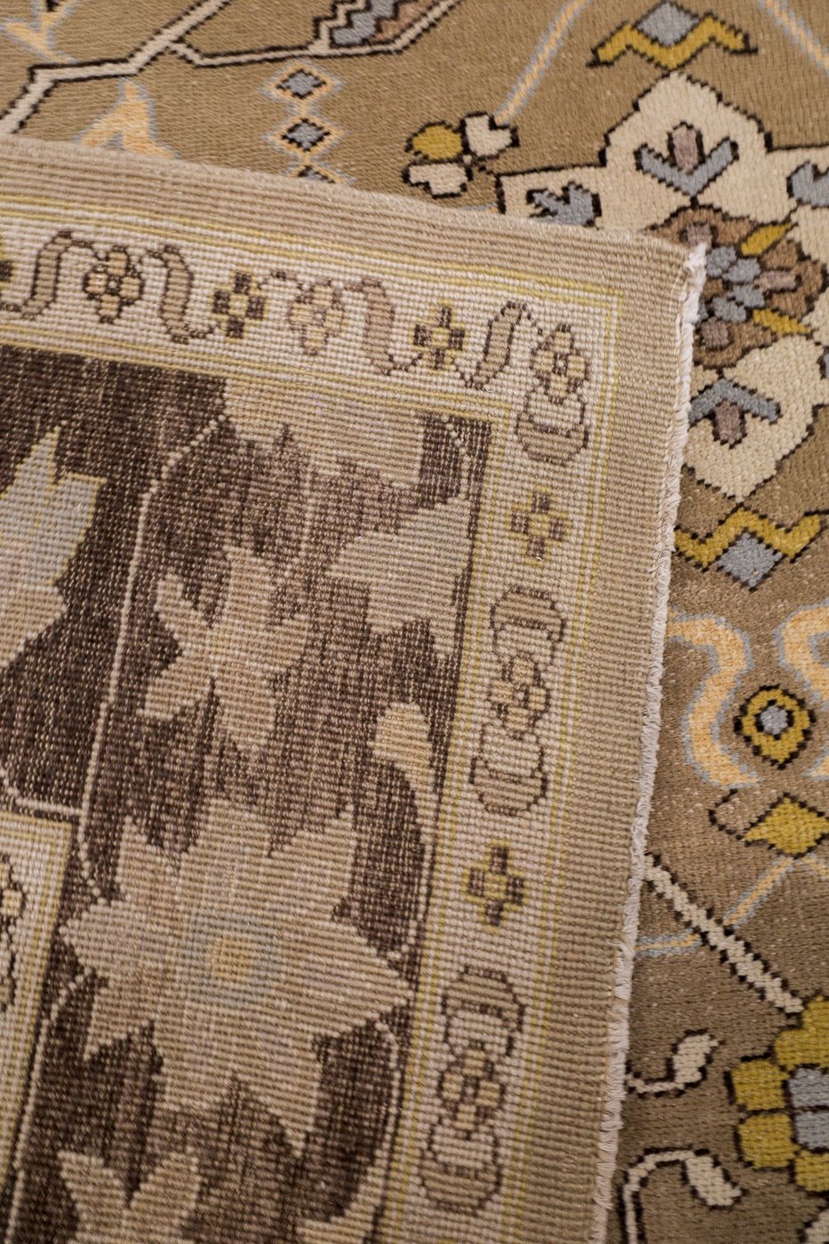 6′ x 15′ Taupe Fine Hand-Knotted Vintage Egyptian Agra Gallery Rug – Traditional Wool