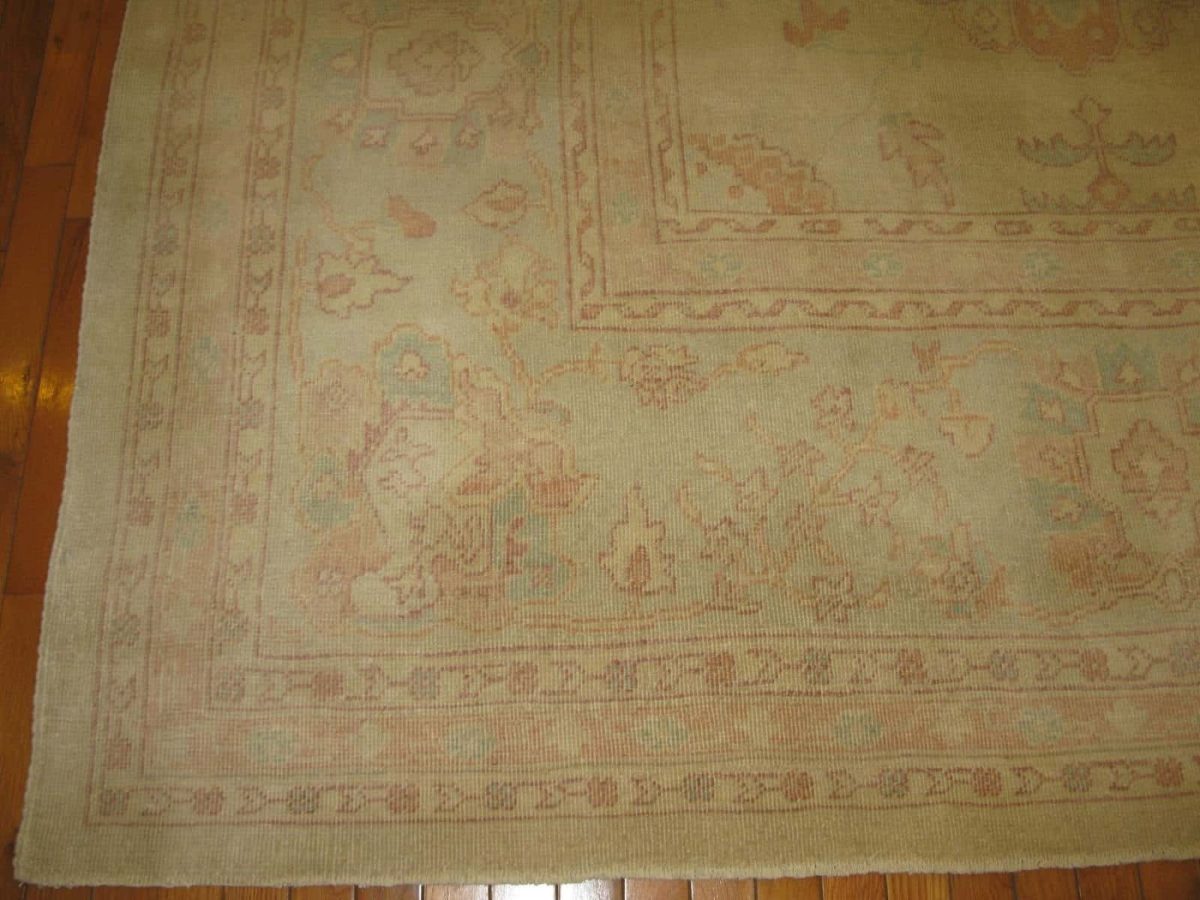 13′ x 19′ Beige Fine Hand-Knotted Egyptian Sultanabad Rug – Transitional Wool - 4 13′ x 19′ Beige Fine Hand-Knotted Egyptian Sultanabad Rug – Transitional Wool