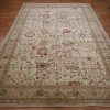 9′ x 12′ Beige Fine Hand-Knotted Egyptian Agra Oriental Rug – Traditional Wool