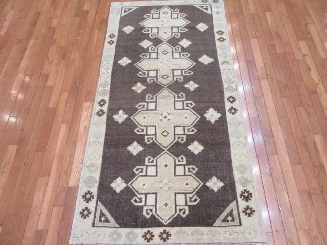 3′ x 6′ Grey Fine Hand-Knotted Turkish Anatolian Runner Rug – Transitional Wool