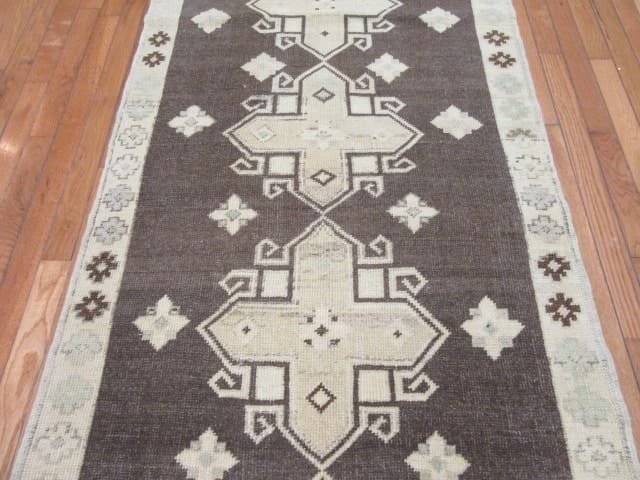 3′ x 6′ Grey Fine Hand-Knotted Turkish Anatolian Runner Rug – Transitional Wool