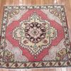 3′ x 3′ Rust Fine Hand-Knotted Turkish Anatolian Rug – Geometric Wool