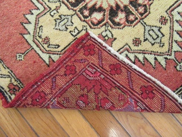 3′ x 3′ Rust Fine Hand-Knotted Turkish Anatolian Rug – Geometric Wool