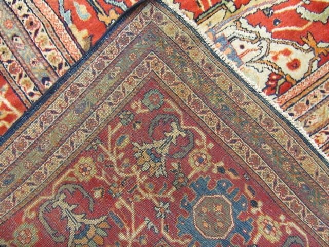 12′ x 19′ Red Fine Hand-Knotted Persian Sarouk Farahan Rug – Traditional Wool