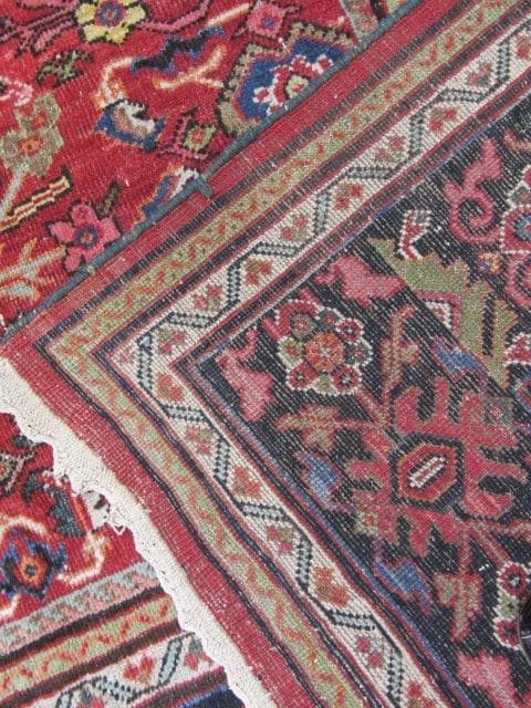 11′ x 14′ Red Fine Hand-Knotted Persian Mahal Rug – Allover Wool