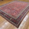 11′ x 14′ Red Fine Hand-Knotted Persian Mahal Rug – Allover Wool