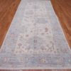 5′ x 12′ Pale Blue Fine Hand-Knotted Turkish Oushak Rug – Transitional Wool