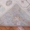 5′ x 12′ Pale Blue Fine Hand-Knotted Turkish Oushak Rug – Transitional Wool