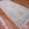 5′ x 12′ Pale Blue Fine Hand-Knotted Turkish Oushak Rug – Transitional Wool